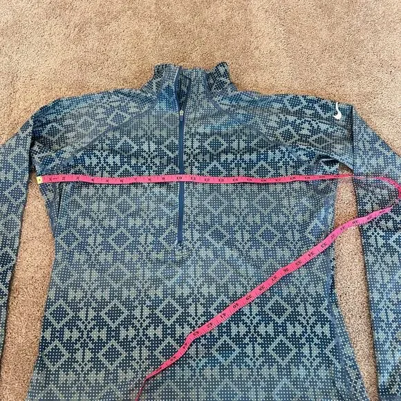 Nike Pro Women's Quarter Zip Activewear Top Bright Blue Size XL - Picture 7 of 8